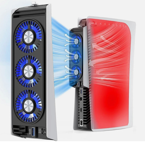 White ps5 cooling - fan, with